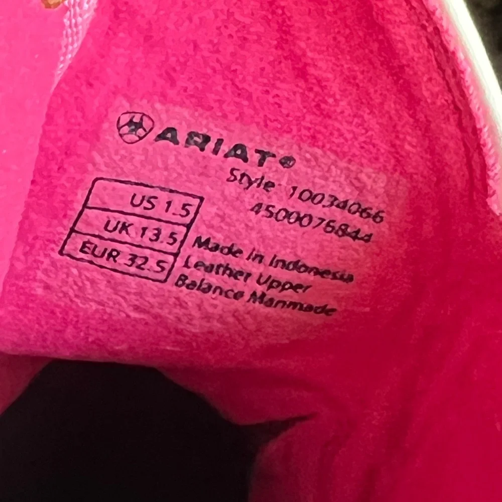 Ariat Pink Leather Boots